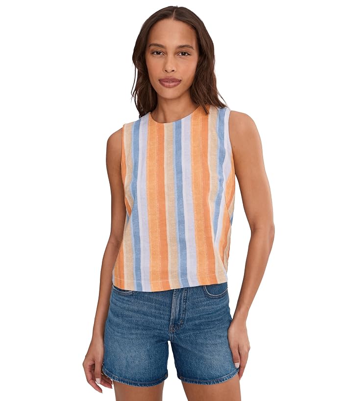 Liverpool Los Angeles Sleeveless Shell Top With Button Back