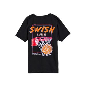 ChalkTalk SPORTS Basketball Short Sleeve T-Shirt - Swish Happens (Little Kid/Big Kid)