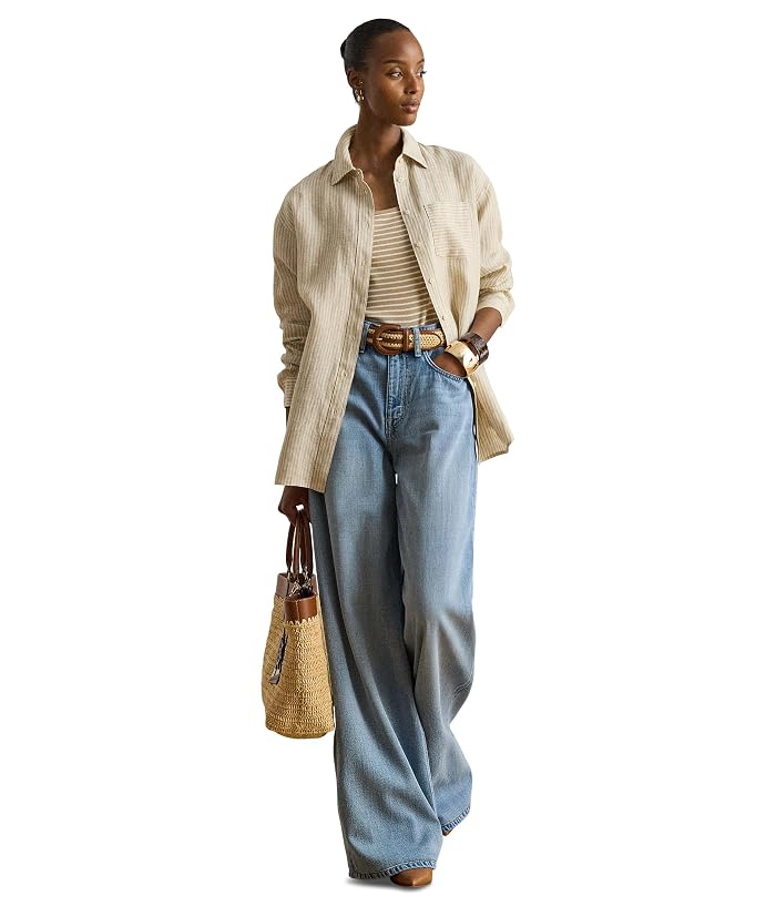 Lauren Ralph Lauren Relaxed Fit Striped Linen Shirt - Image 4