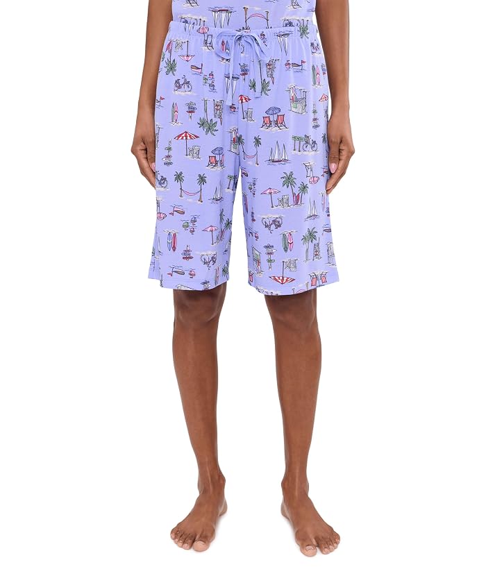 Karen Neuburger Petite V-Neck Tee & Bermuda Shorts Pajama Set - Image 4