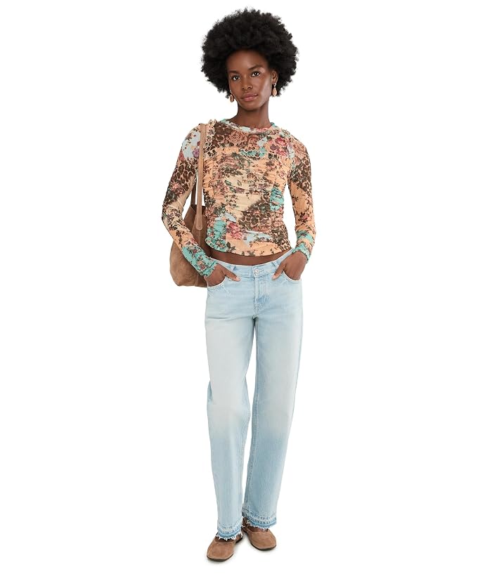 Free People Ariana Long Sleeve Ruched Top - Image 2