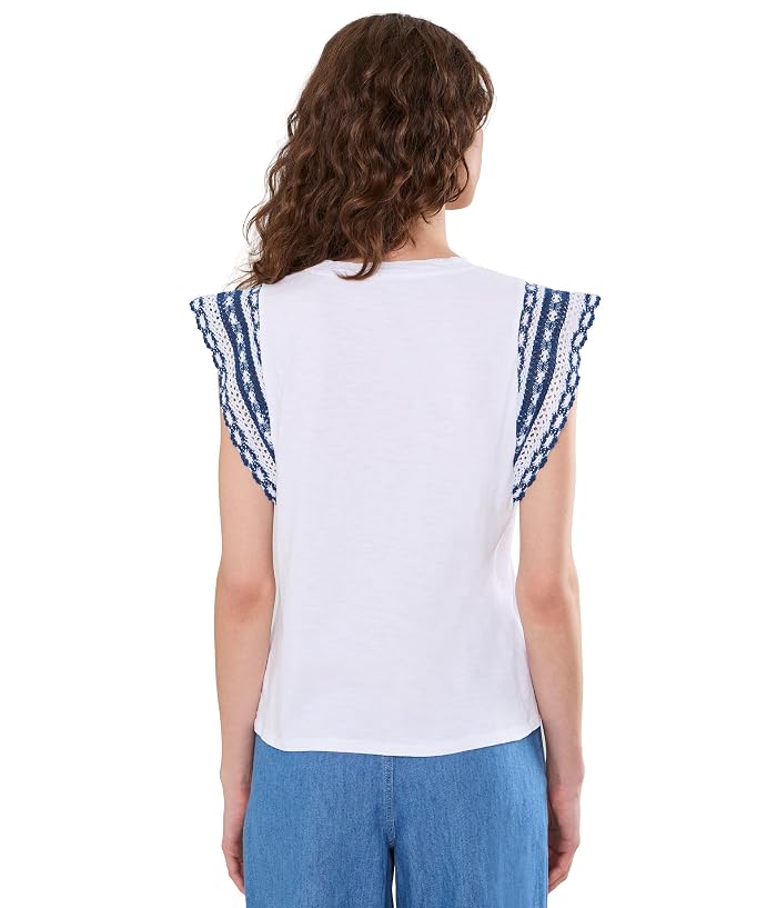 NIC+ZOE Knit Trim Cotton Slub Top - Image 4