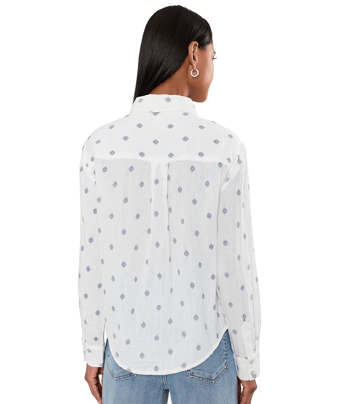 Liverpool Los Angeles Long Sleeve Button Front Shirt with High Low Hem - Image 4
