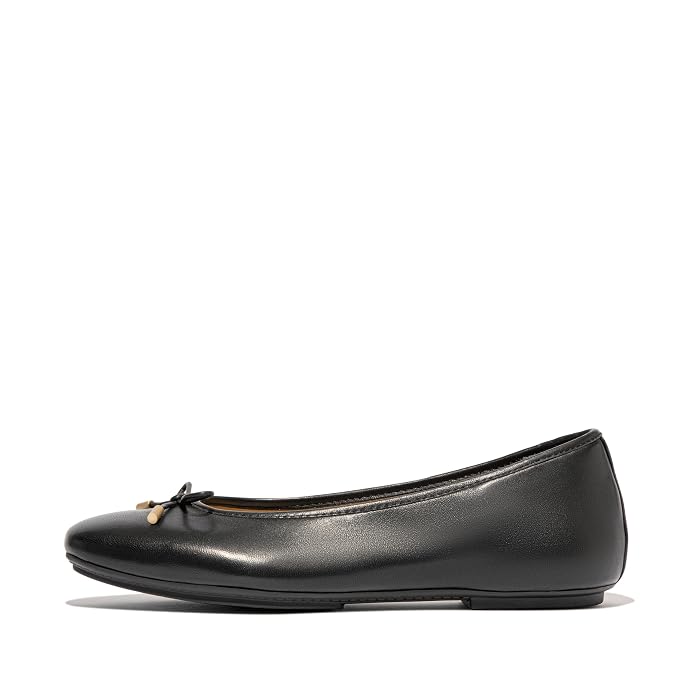 FitFlop Delicato Bow Soft Leather Ballerinas - Image 4