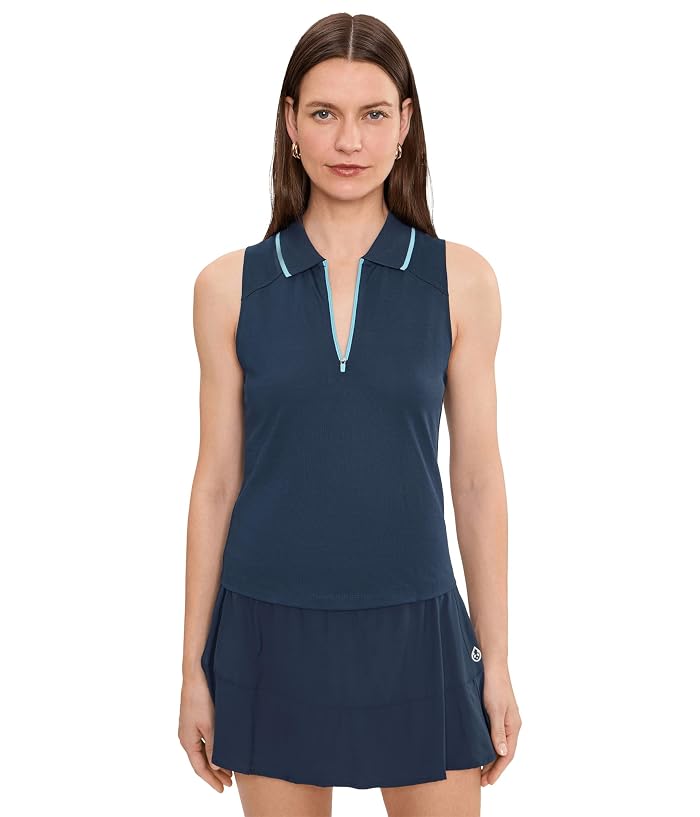 tasc Performance Sleeveless Fitted Pique Polo