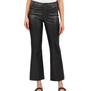 KUT from the Kloth Kelsey High Rise Ankle Flare with Raw Hem