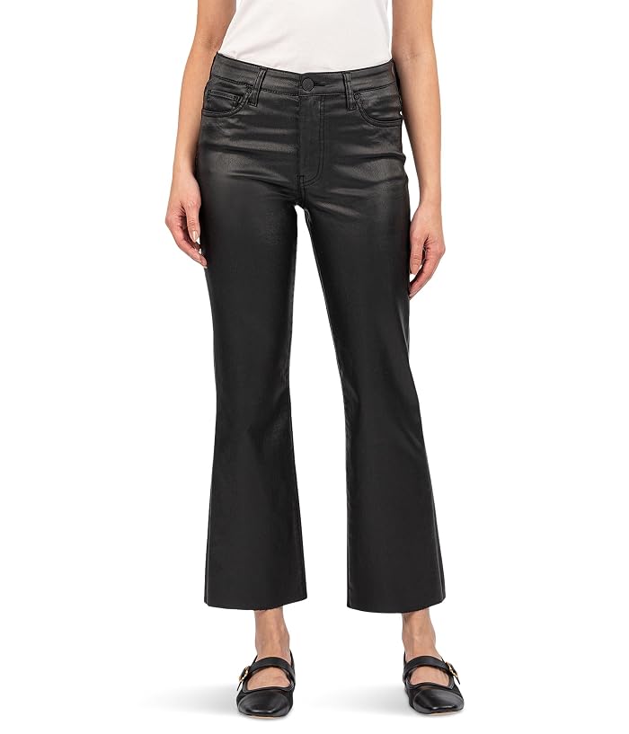 KUT from the Kloth Kelsey High Rise Ankle Flare with Raw Hem
