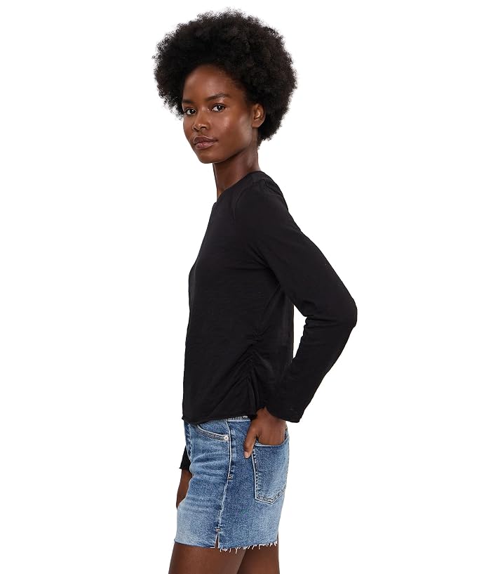 Mod-o-doc Long Sleeve Side Gather Crew Neck Slim Tee - Image 3