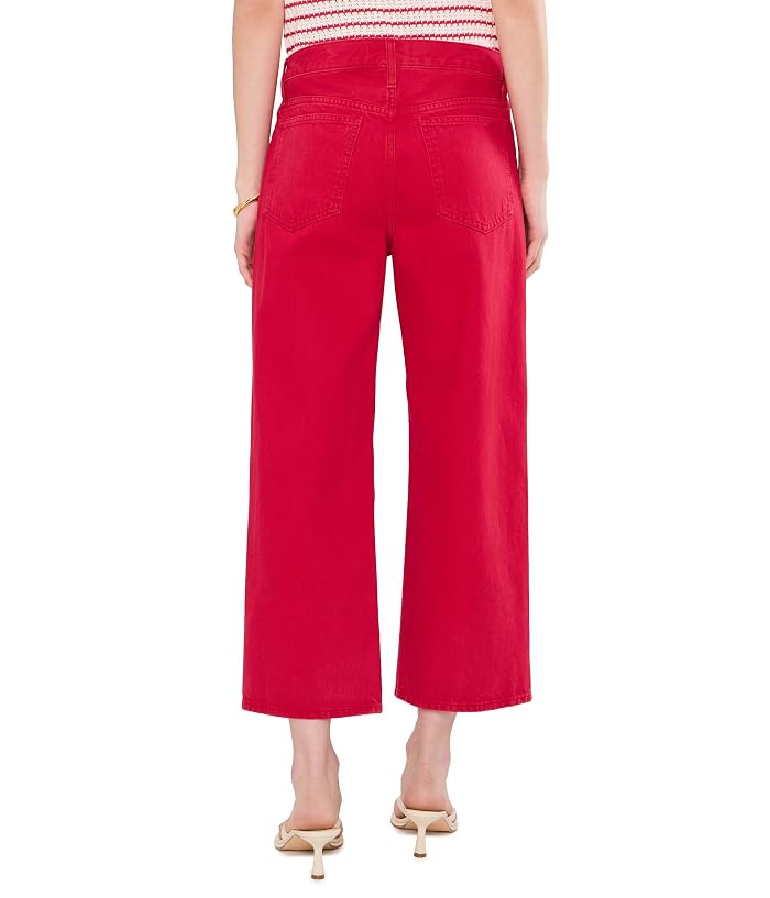 Madewell Low Slung Baggy Crop in Red - Image 4