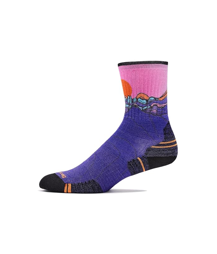 Smartwool Hike Targeted Cushion Mountain Sunrise Print Crew Socks - Image 3