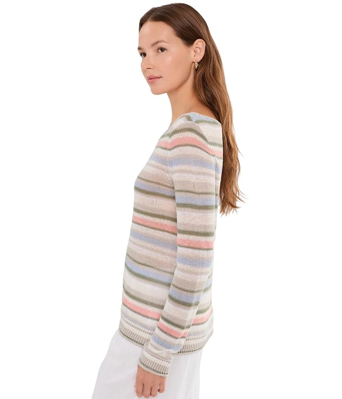 Tommy Bahama Cedar Linen Multi Stripe Bateau Neck Sweater - Image 3