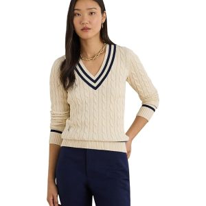 Lauren Ralph Lauren Cable-Knit Cotton Cricket Sweater