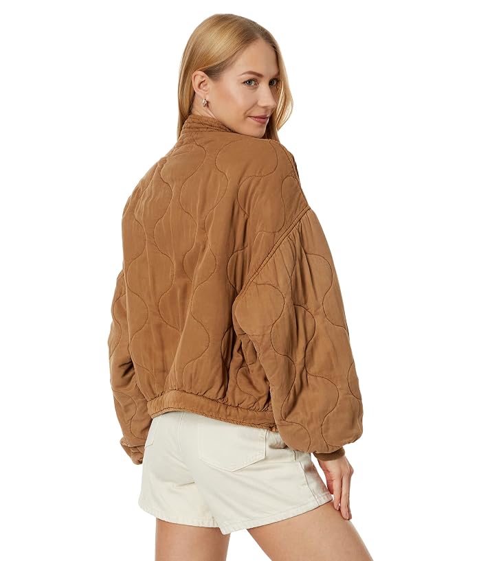 Blank NYC Drop Shoulder Quilted Jacket in Chai Tea - Image 2