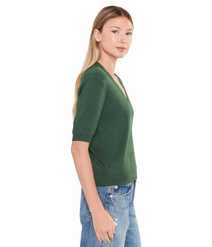 Lilla P V-Neck Elbow Sleeve Sweater - Image 3