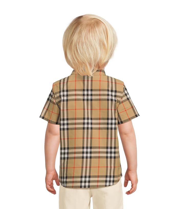 Burberry Kids Owen Check Short Sleeve Shirt (Infant/Toddler) - Image 2