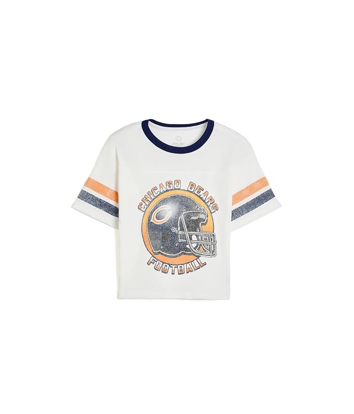 Junk Food Clothing Kids NFL Chicago Bears Striped Yoke Ringer Tee (Little Kid/Big Kid) - Image 4