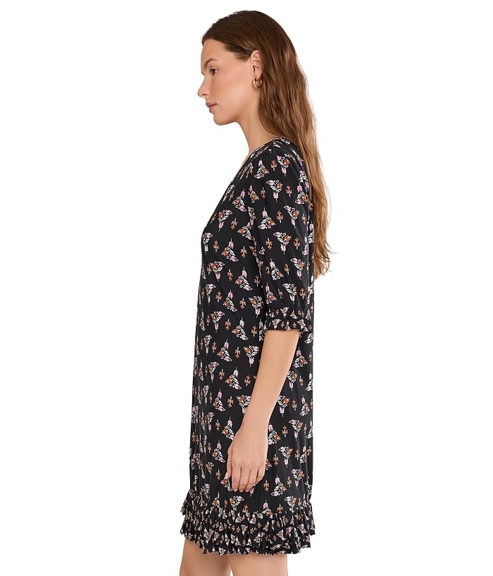 CeCe V-Neck Knit Dress with Ruffle Hem - Image 3