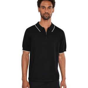 Liverpool Los Angeles Short Sleeve Zip Sweater Polo