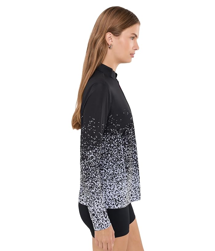 Jamie Sadock Speckle Fade Long Sleeve Zip Mock Golf Top - Image 3
