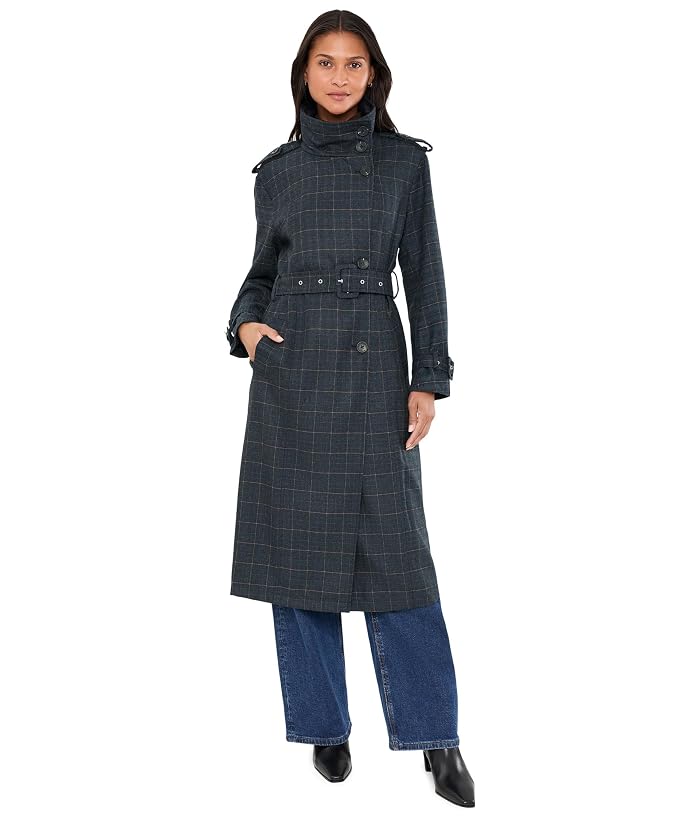 Avec Les Filles Funnel Neck Slouchy Trench Coat