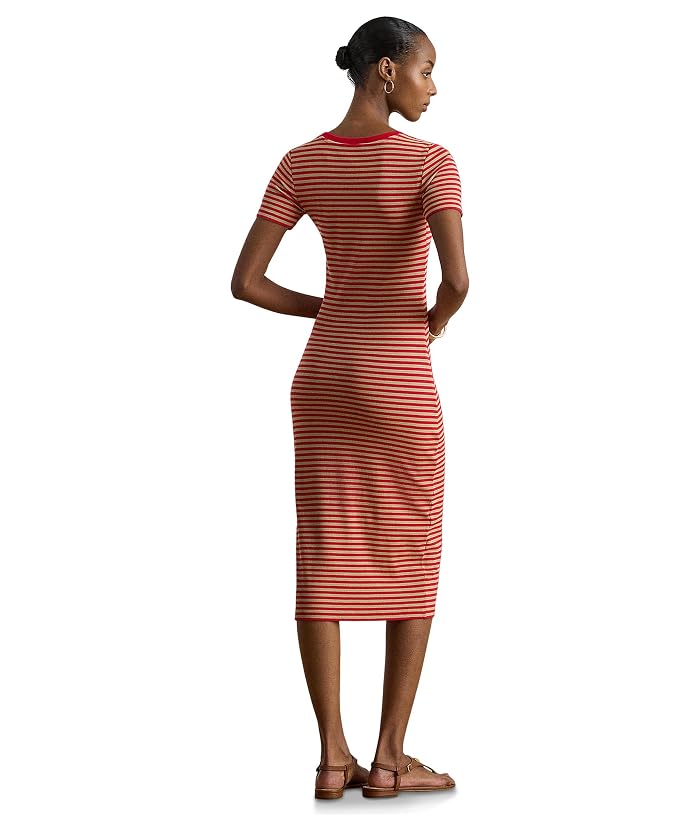 Lauren Ralph Lauren Striped Cotton-Blend Ribbed Tee Dress - Image 2