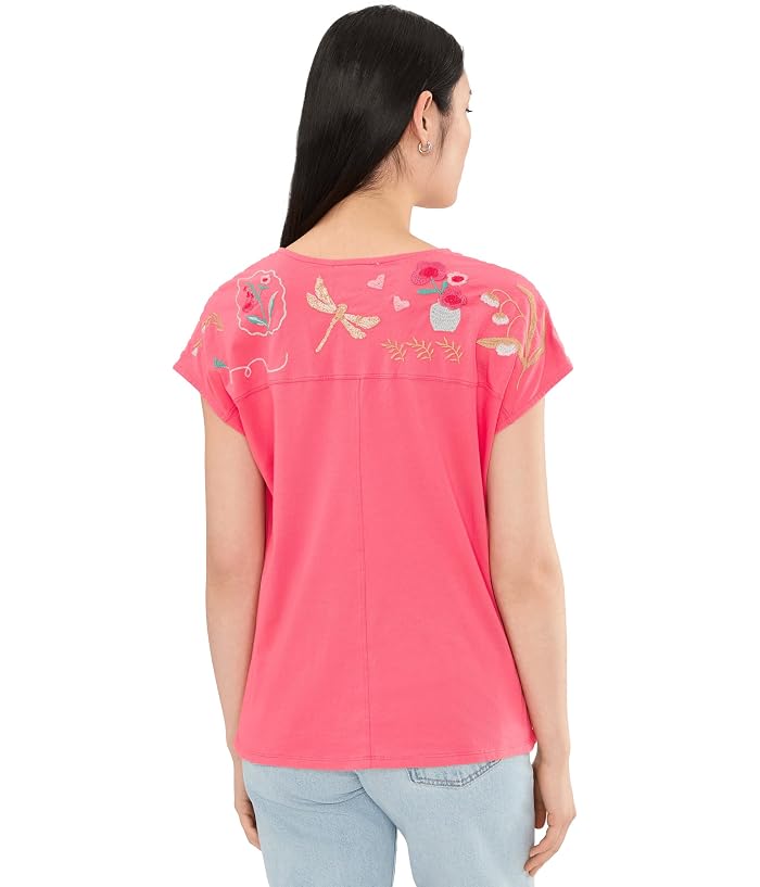 Johnny Was Slit Front Tee - Fleur - Image 4