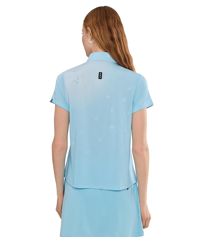 Jamie Sadock Happy Heart Top Short Sleeve Zip Neck - Image 4