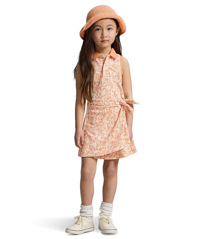 Polo Ralph Lauren Kids Pineapple Faux-Wrap Mesh Polo Dress (Toddler/Little Kid) - Image 3