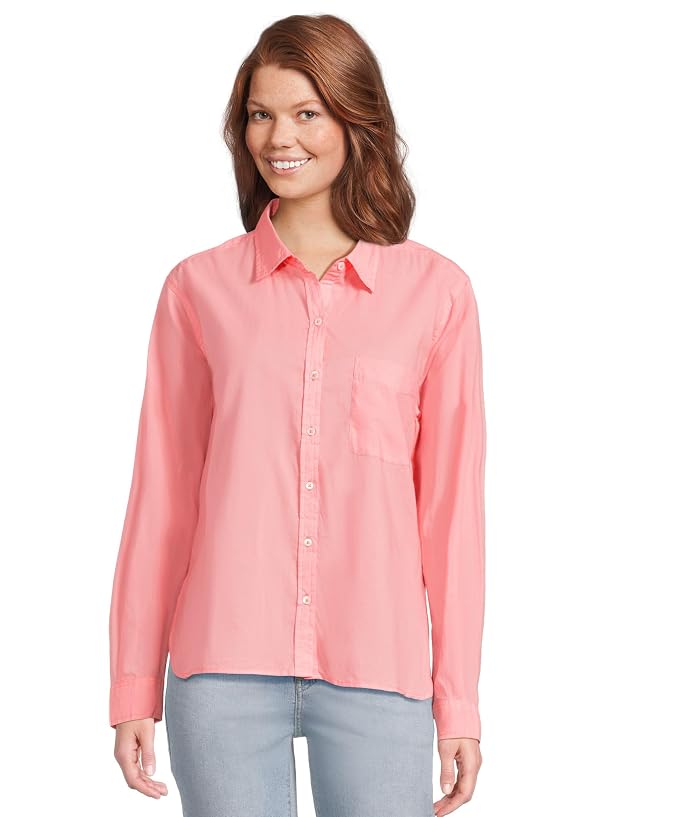 Lilla P Relaxed Long Sleeve Button Down