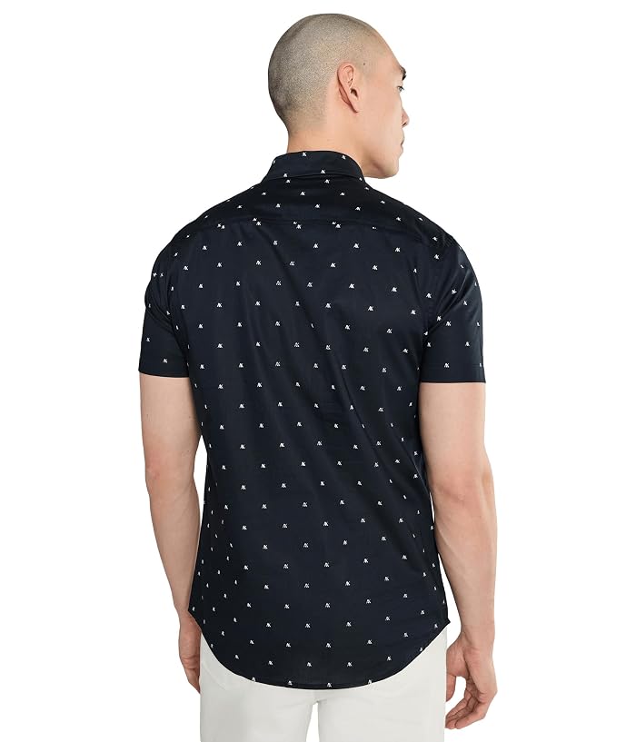 Armani Exchange Short Sleeve Poplin Slim Button-Down Shirt - Image 4