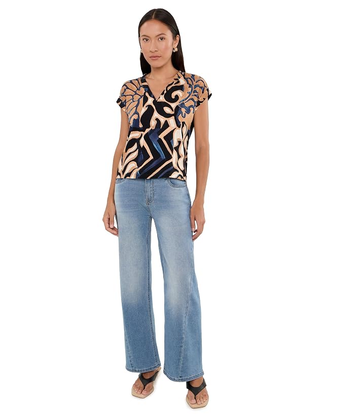NIC+ZOE Petite Deco Blooms Cap Sleeve Tee - Image 2