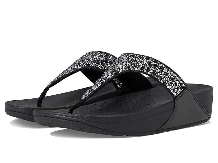 FitFlop Lulu Crystal-Mix Toe-Post Sandals