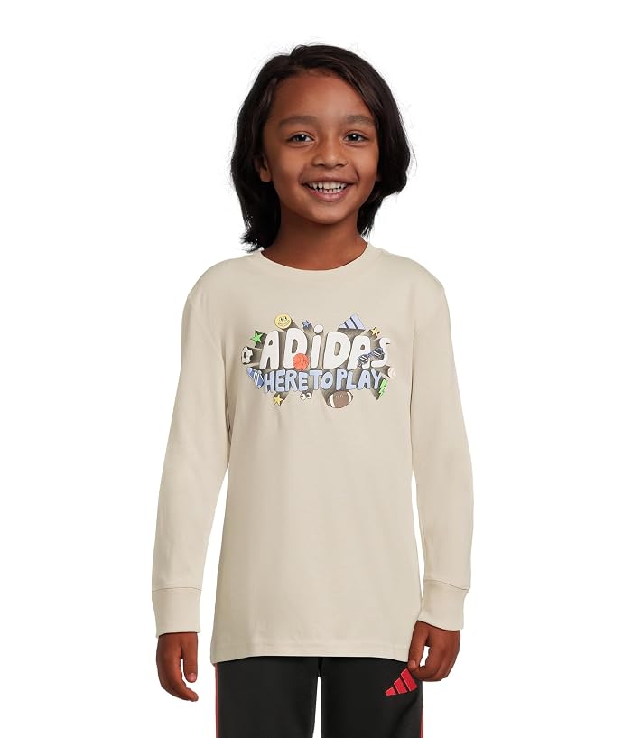 adidas Kids Long Sleeve Adi Expression Tee (Toddler/Little Kid)