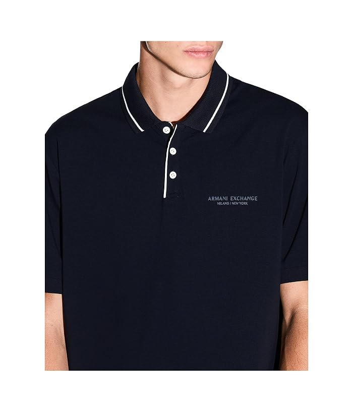 Armani Exchange Milano/New York Logo Polo Shirt - Image 3