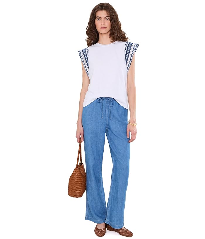 NIC+ZOE Knit Trim Cotton Slub Top - Image 2