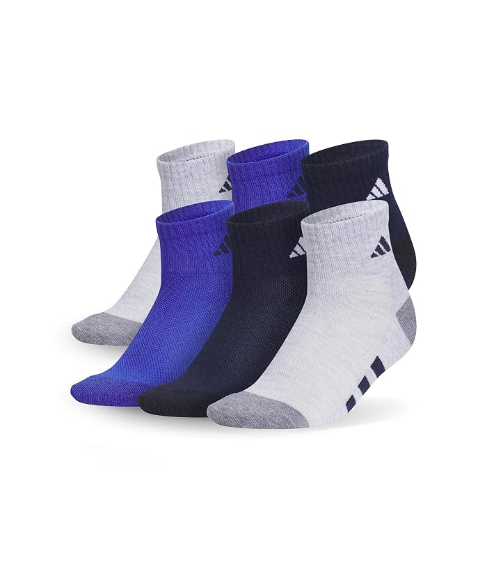 adidas Kids Athletic Cushioned 6-Pack Quarter Socks (Little Kid/Big Kid)