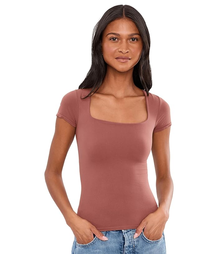 Free People Clean Lines Sunfade Baby Tee