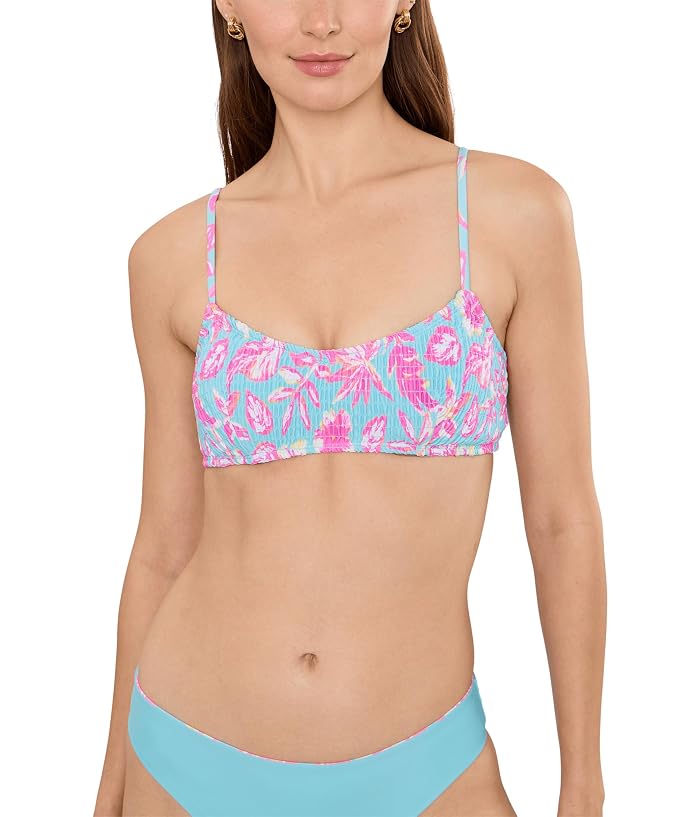 Snapper Rock Kids Tropical Glow Recycled Bikini Top