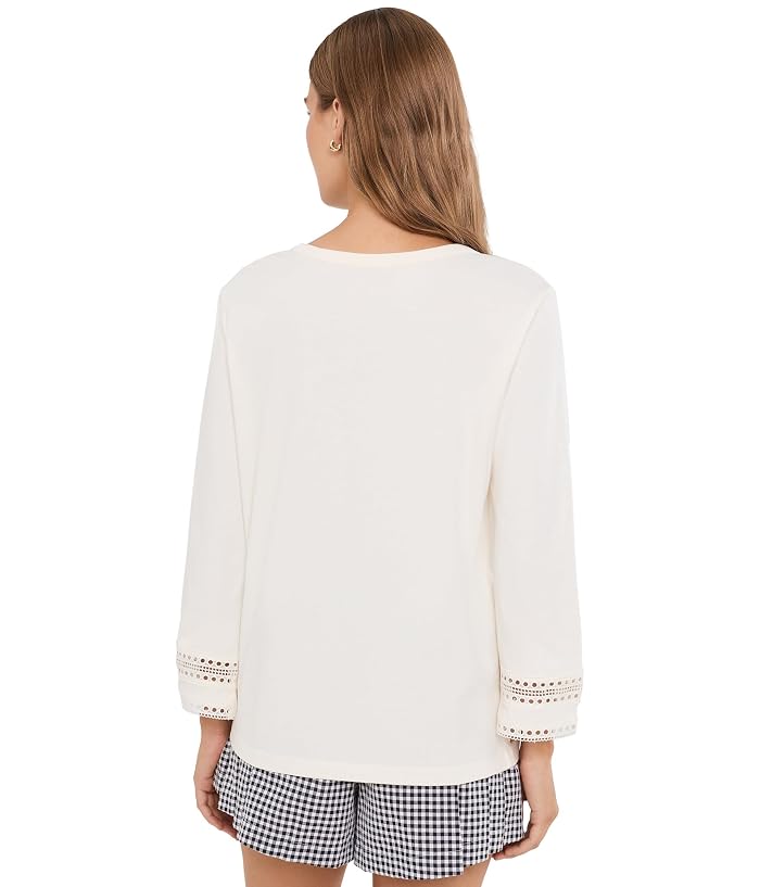 Lilly Pulitzer Clairmont 3/4 Sleeved Trimmed Knit Top - Image 4