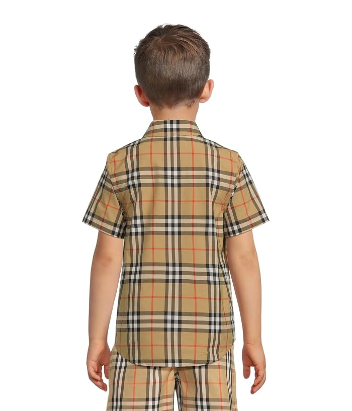 Burberry Kids Owen Short Sleeve Check Shirt (Big Kid) - Image 2