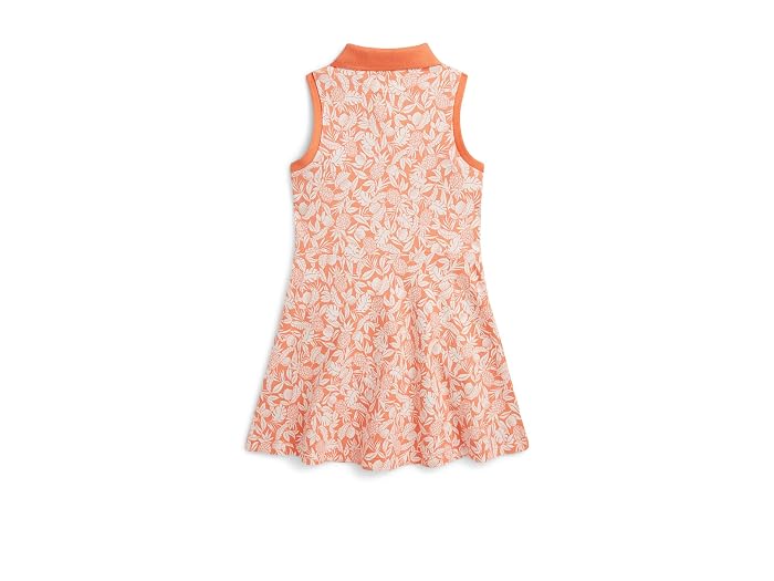 Polo Ralph Lauren Kids Pineapple Faux-Wrap Mesh Polo Dress (Toddler/Little Kid) - Image 2