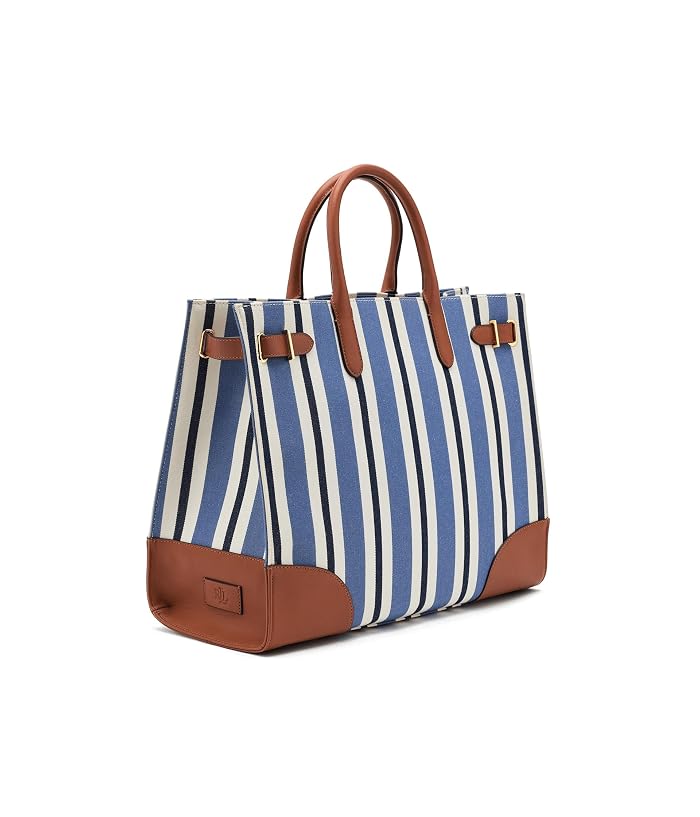 Lauren Ralph Lauren Striped Canvas Large Devyn Tote Bag - Image 2