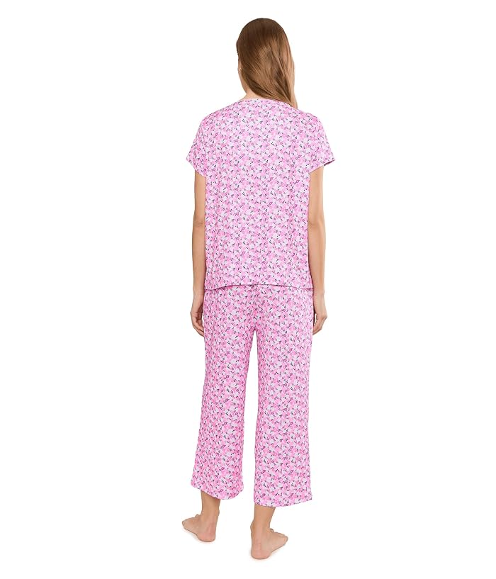 Karen Neuburger Petite Henley Top & Crop Pantss Pajama Set - Image 3