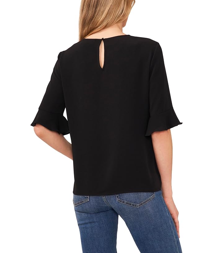 CeCe Ruffle Cuff Crew Neck Blouse - Image 2