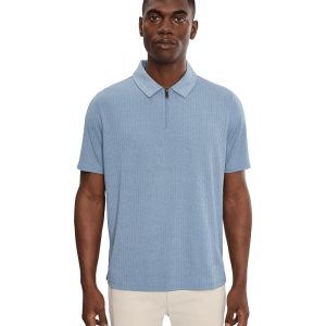 Johnston & Murphy Finn Ribbed Zip Polo