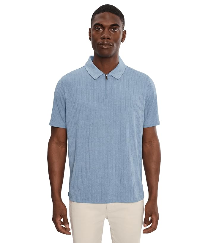 Johnston & Murphy Finn Ribbed Zip Polo