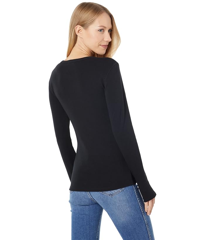 Lilla P 1x1 Rib Long Sleeve Crew Neck Tee - Image 2
