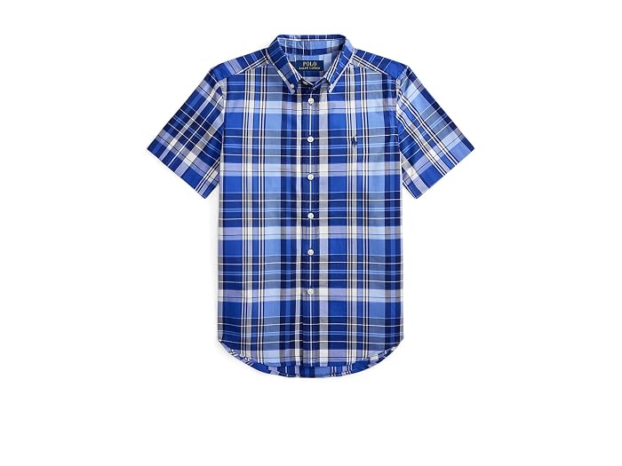 Polo Ralph Lauren Kids Gingham Cotton Poplin Short Sleeve Shirt (Big Kid)