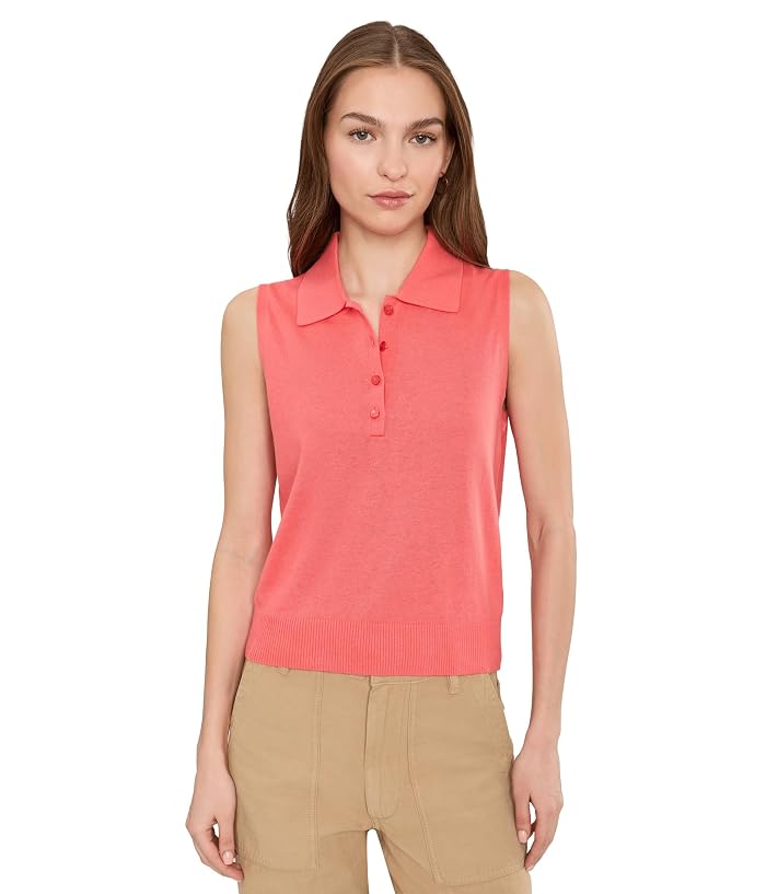 Lilla P Sleeveless Polo Sweater