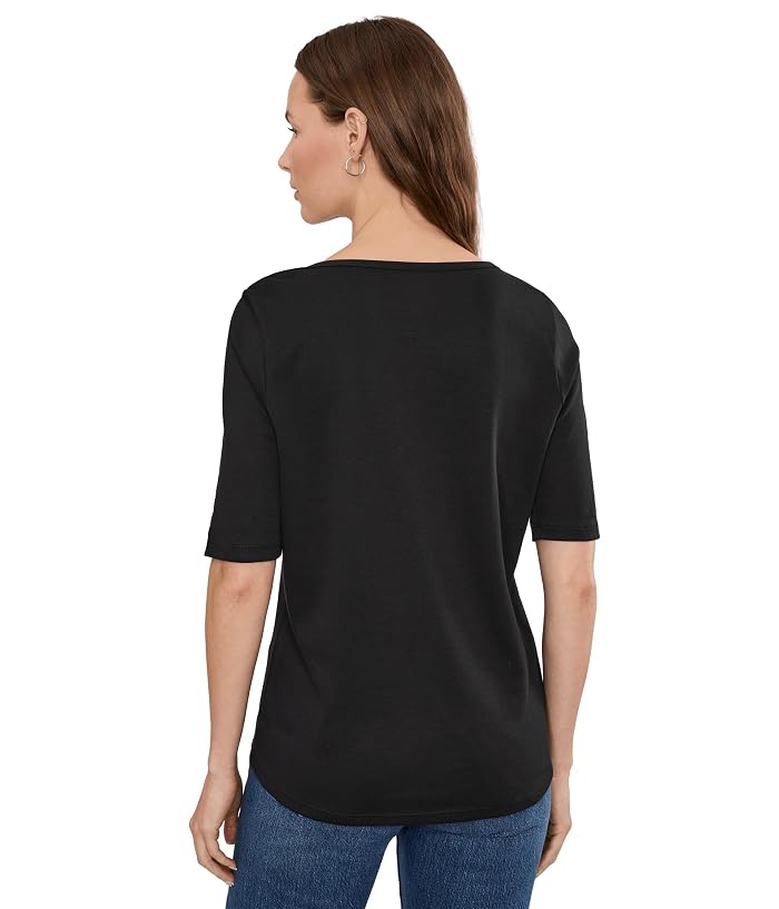 L.L.Bean Pima Boatneck Elbow Sleeve Shirt - Image 4